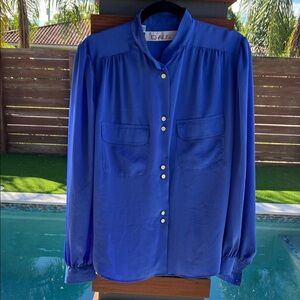 Chaus Royal Blue Button-Down Shirt